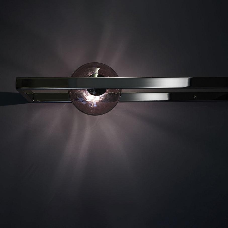 Modern Blown Glass Mondrian Wall Sconce with Iron Bracket for Contemporary Interiors