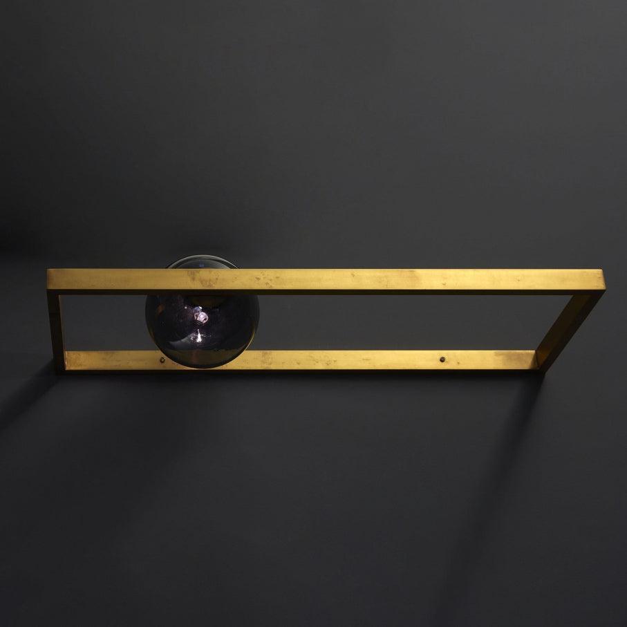 Modern Blown Glass Mondrian Wall Sconce with Iron Bracket for Contemporary Interiors