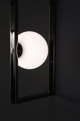Modern Blown Glass Mondrian Wall Sconce with Iron Bracket for Contemporary Interiors