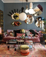 Modern Blown Glass Pendant Light with Minimalist Metal Frame for Contemporary Indoor Spaces