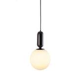 Modern Blown Glass Pendant Light with Minimalist Metal Frame for Contemporary Indoor Spaces