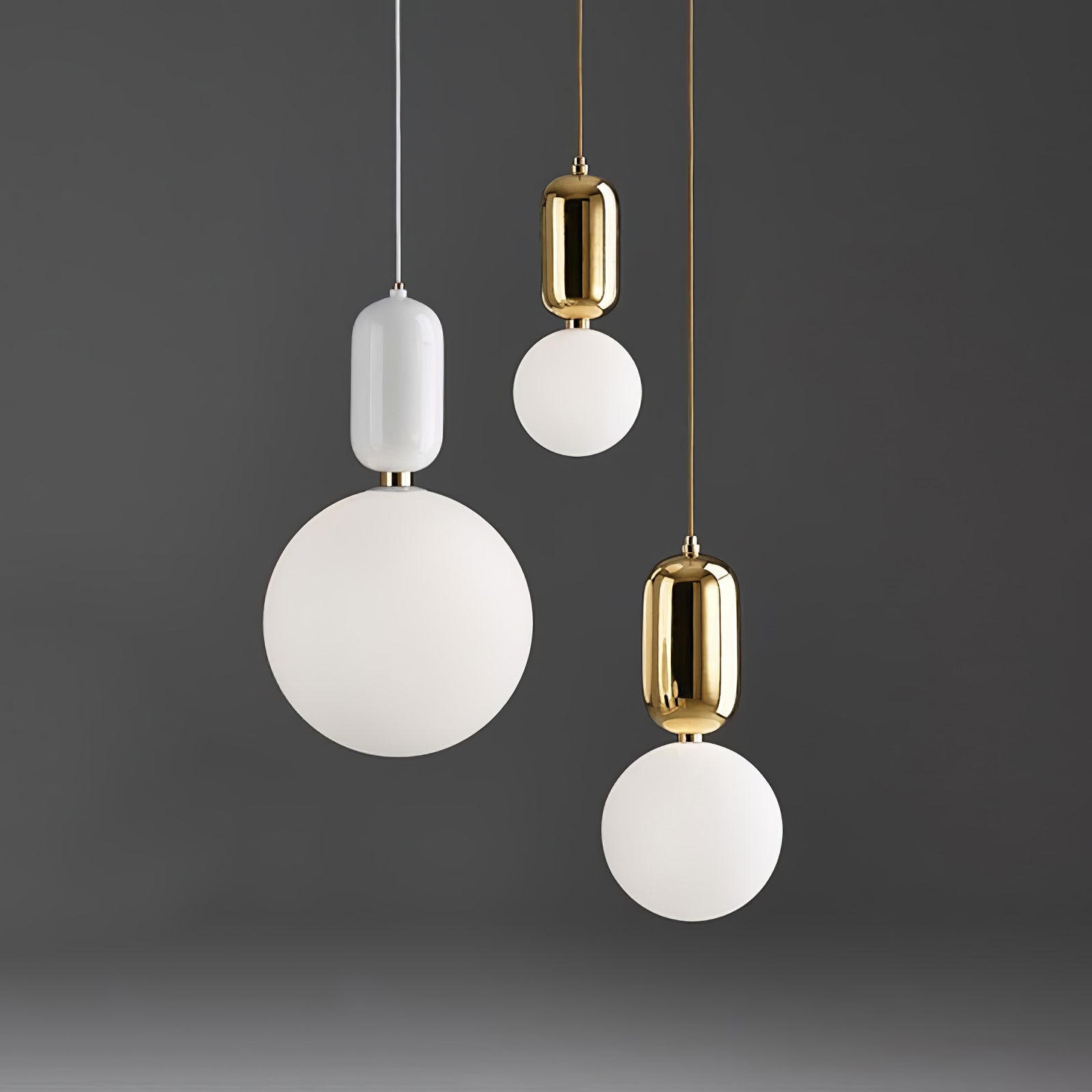Modern Blown Glass Pendant Light with Minimalist Metal Frame for Contemporary Indoor Spaces