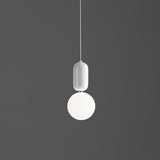 Modern Blown Glass Pendant Light with Minimalist Metal Frame for Contemporary Indoor Spaces