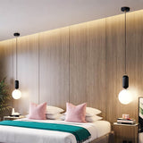 Modern Blown Glass Pendant Light with Minimalist Metal Frame for Contemporary Indoor Spaces