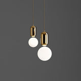 Modern Blown Glass Pendant Light with Minimalist Metal Frame for Contemporary Indoor Spaces