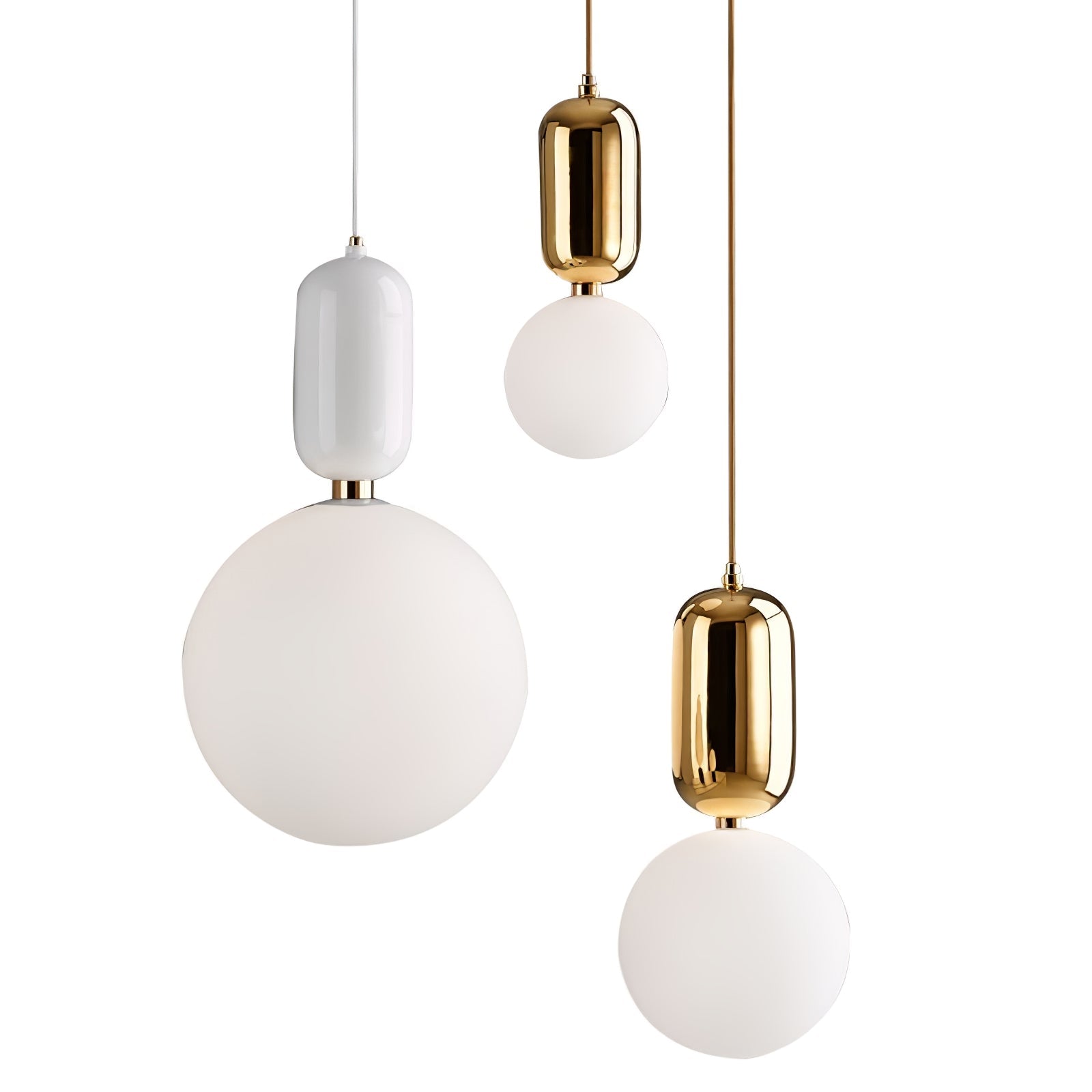Modern Blown Glass Pendant Light with Minimalist Metal Frame for Contemporary Indoor Spaces