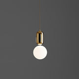 Modern Blown Glass Pendant Light with Minimalist Metal Frame for Contemporary Indoor Spaces