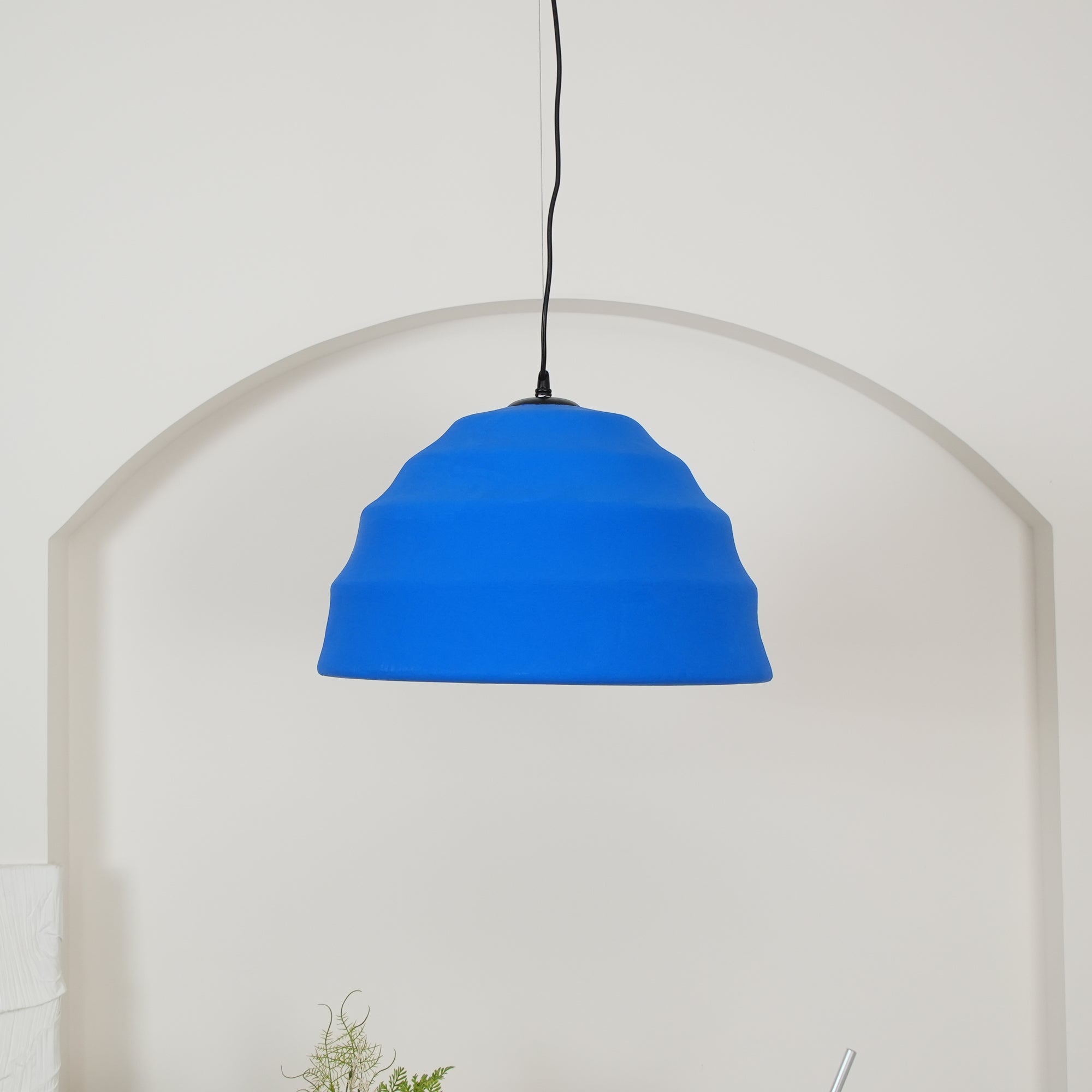 Modern Blue Polystyrene Pendant Light Eco Friendly Recycled Pluto Hanging Lamp for Indoor Use