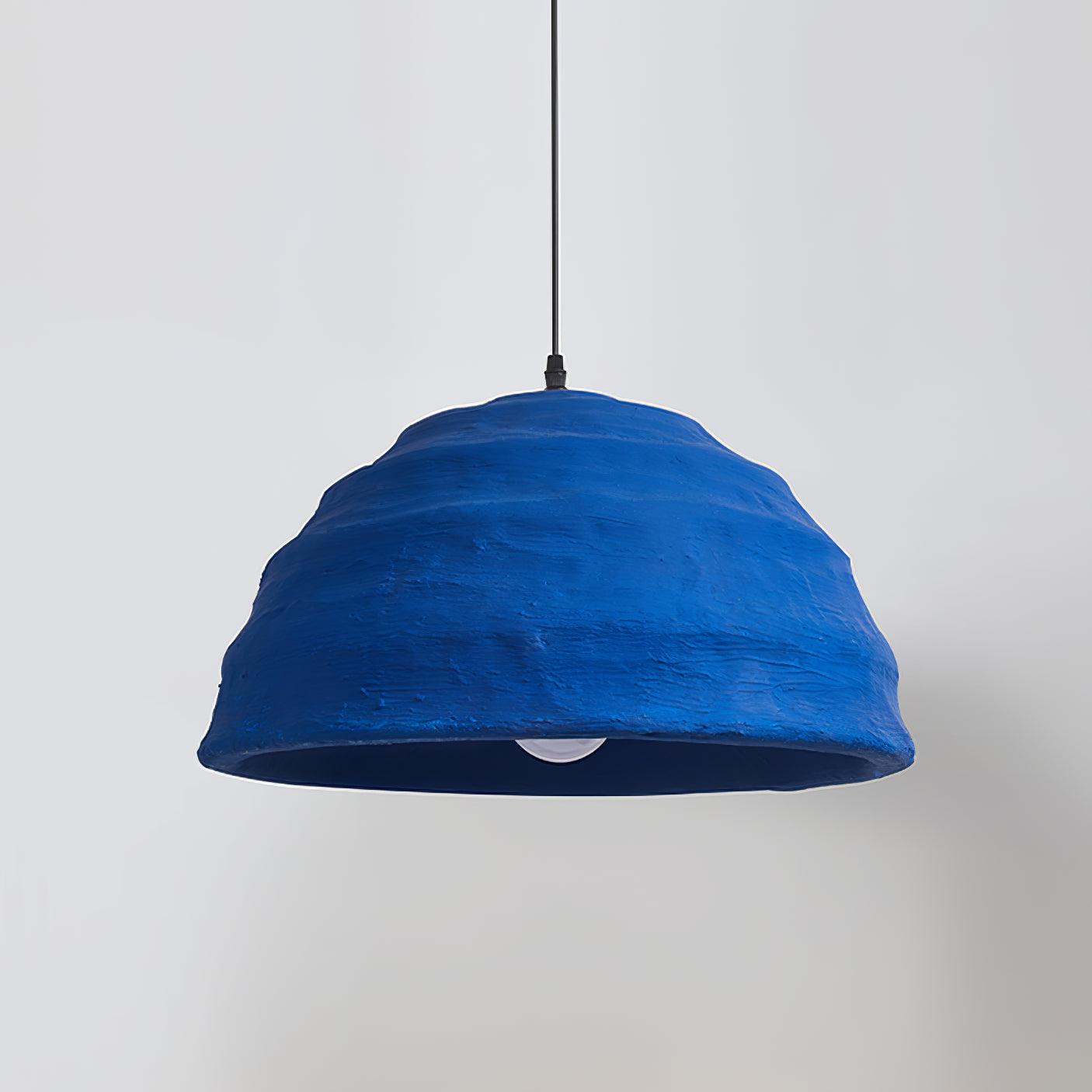 Modern Blue Polystyrene Pendant Light Eco Friendly Recycled Pluto Hanging Lamp for Indoor Use