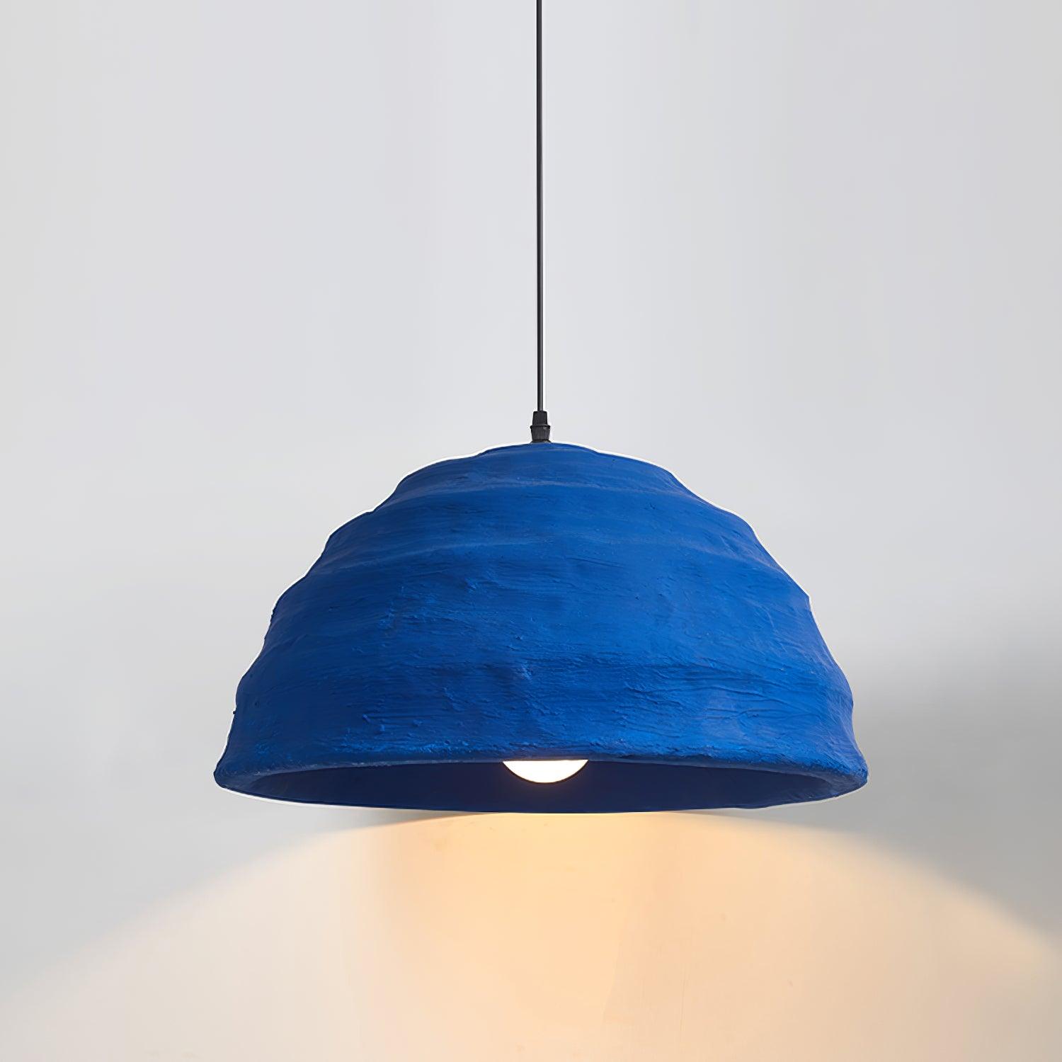 Modern Blue Polystyrene Pendant Light Eco Friendly Recycled Pluto Hanging Lamp for Indoor Use
