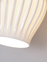 Modern Bone China Ceramic Ribbed Sconce Wall Light for Living Room Bedroom