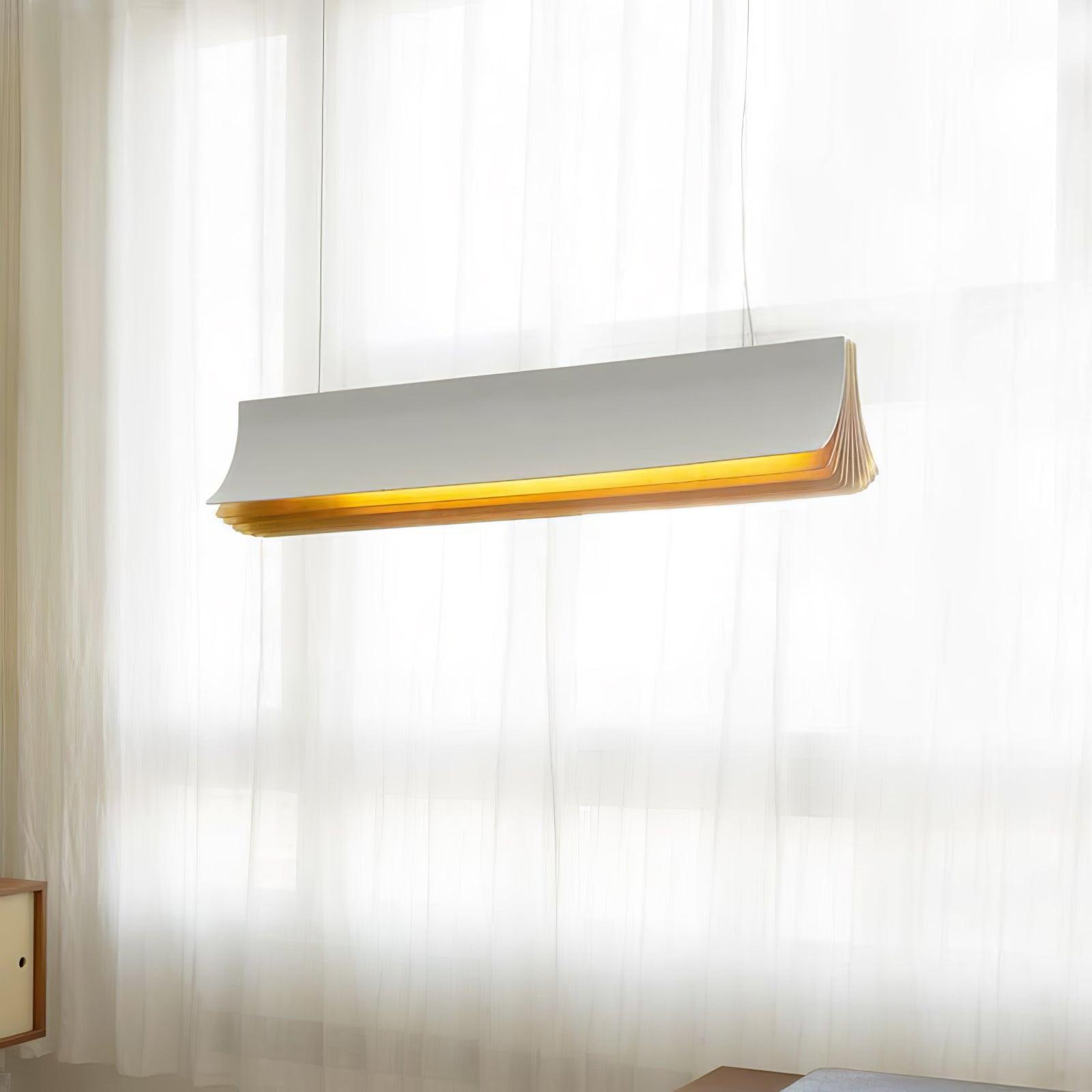 Modern Book Design LED Pendant Light Minimalist Acrylic Hanging Ceiling Fixture for Dining Room