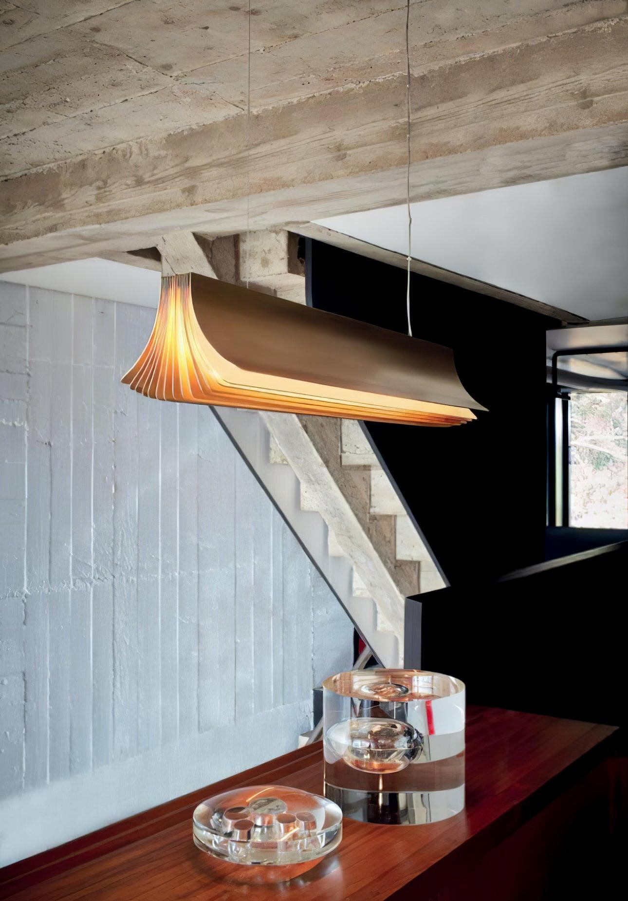 Modern Book Design LED Pendant Light Minimalist Acrylic Hanging Ceiling Fixture for Dining Room
