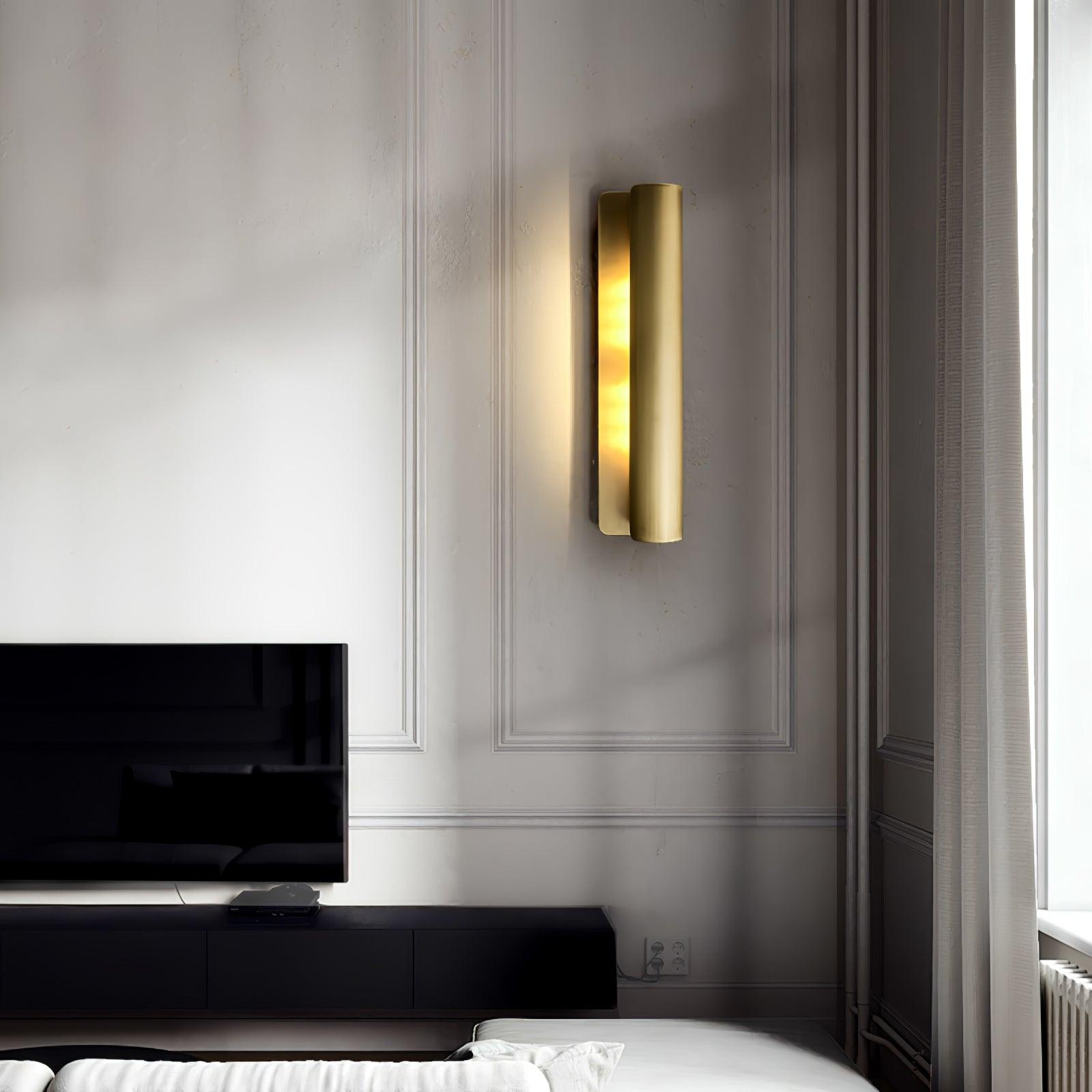 Modern Brass Accord Swoop Metal Wall Sconce Set of Two Indoor Wall Lamp