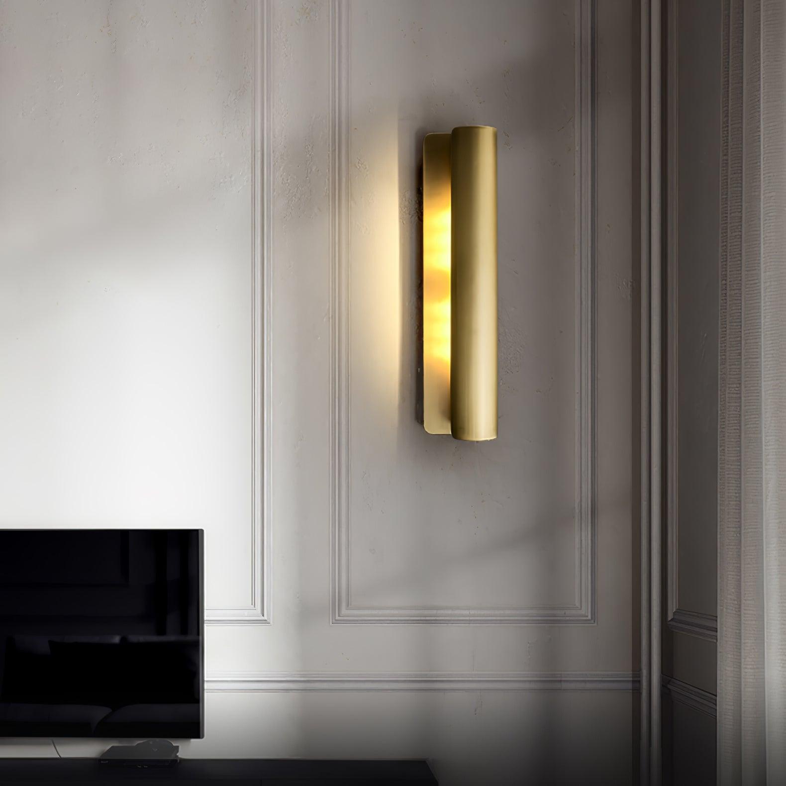 Modern Brass Accord Swoop Metal Wall Sconce Set of Two Indoor Wall Lamp