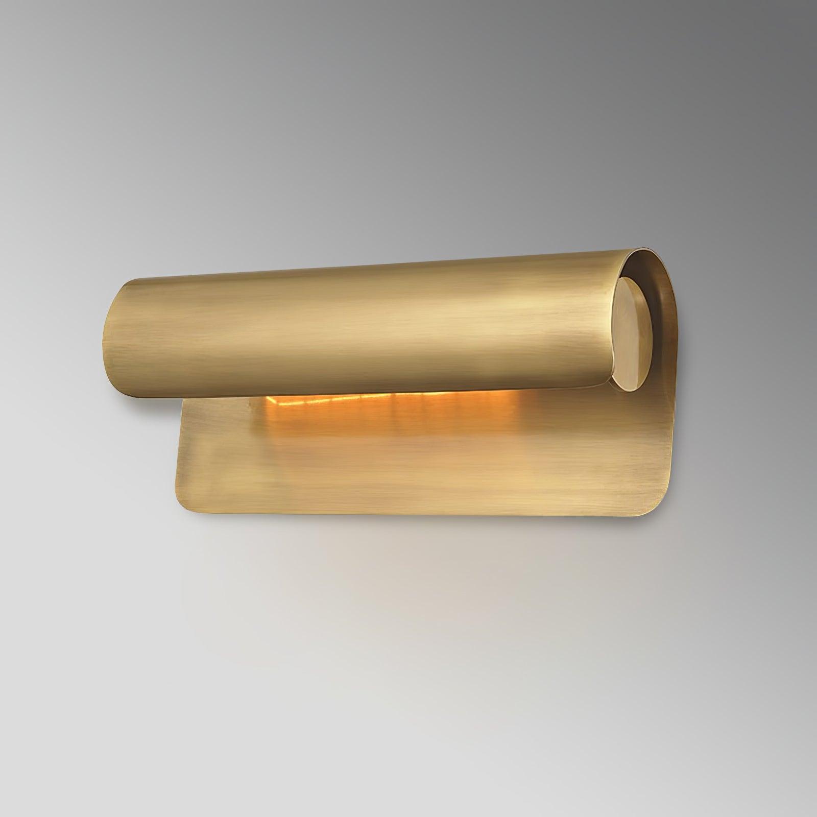 Modern Brass Accord Swoop Metal Wall Sconce Set of Two Indoor Wall Lamp