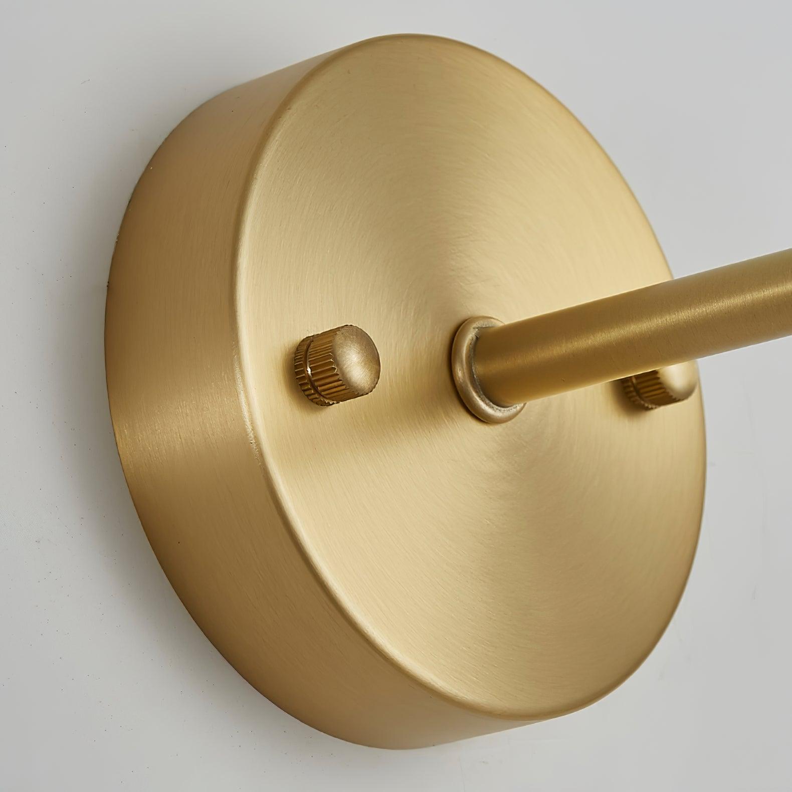 Modern Brass and Black Pino Wall Sconce Minimalist Indoor Single Light Fixture