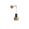 Modern Brass and Black Pino Wall Sconce Minimalist Indoor Single Light Fixture