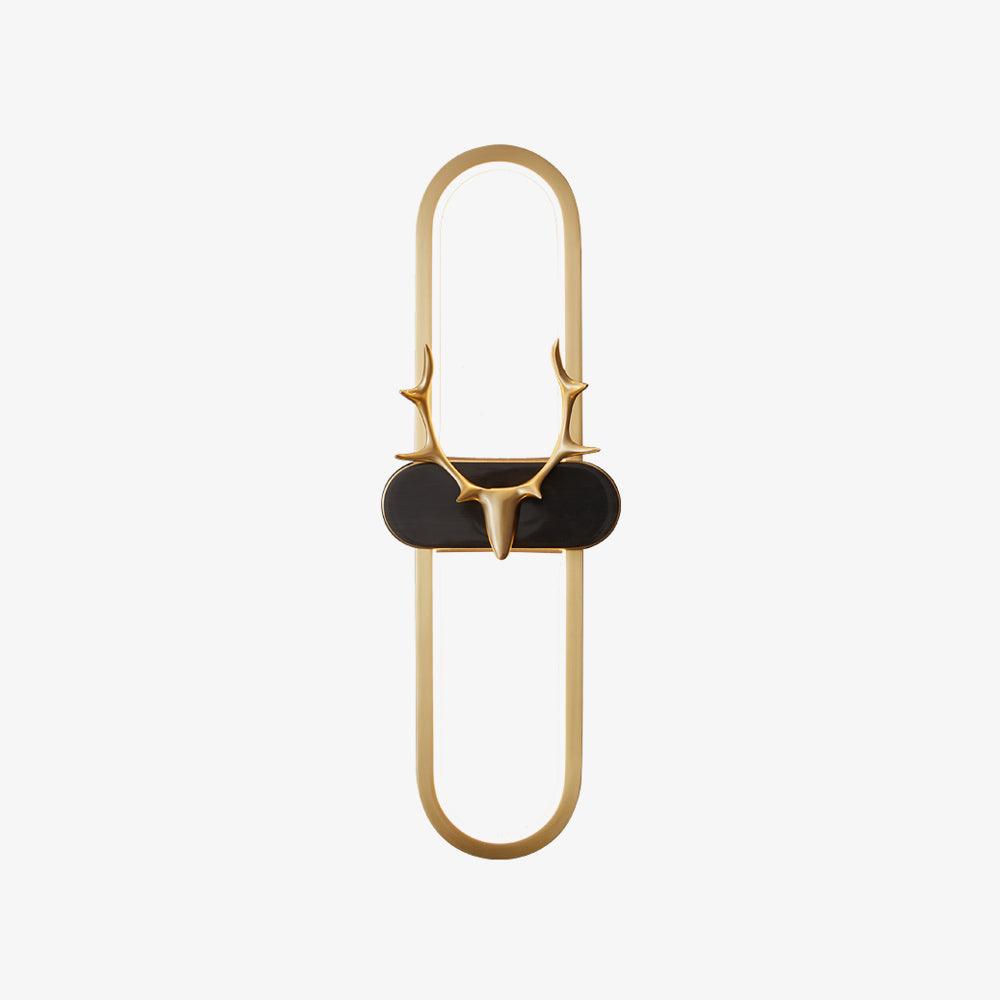 Modern Brass Antlers Halo LED Wall Sconce with Three Color Temperatures