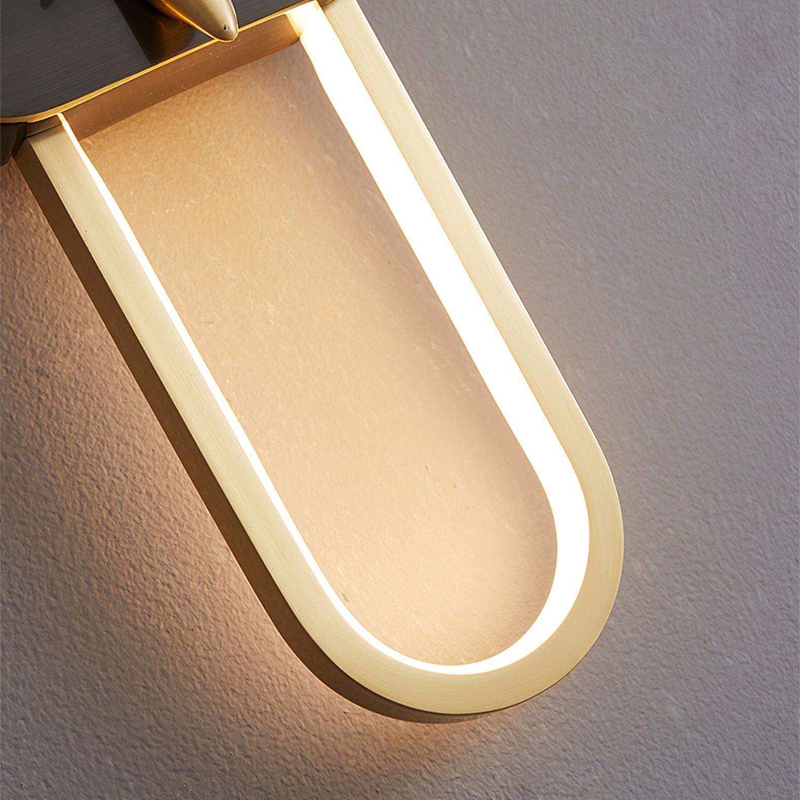 Modern Brass Antlers Halo LED Wall Sconce with Three Color Temperatures
