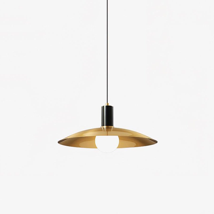 Modern Brass Flared Pendant Light for Kitchen Island and Dining Room Hanging Lamp