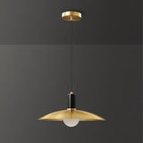 Modern Brass Flared Pendant Light for Kitchen Island and Dining Room Hanging Lamp