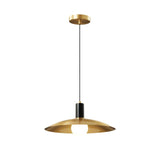 Modern Brass Flared Pendant Light for Kitchen Island and Dining Room Hanging Lamp