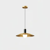 Modern Brass Flared Pendant Light for Kitchen Island and Dining Room Hanging Lamp