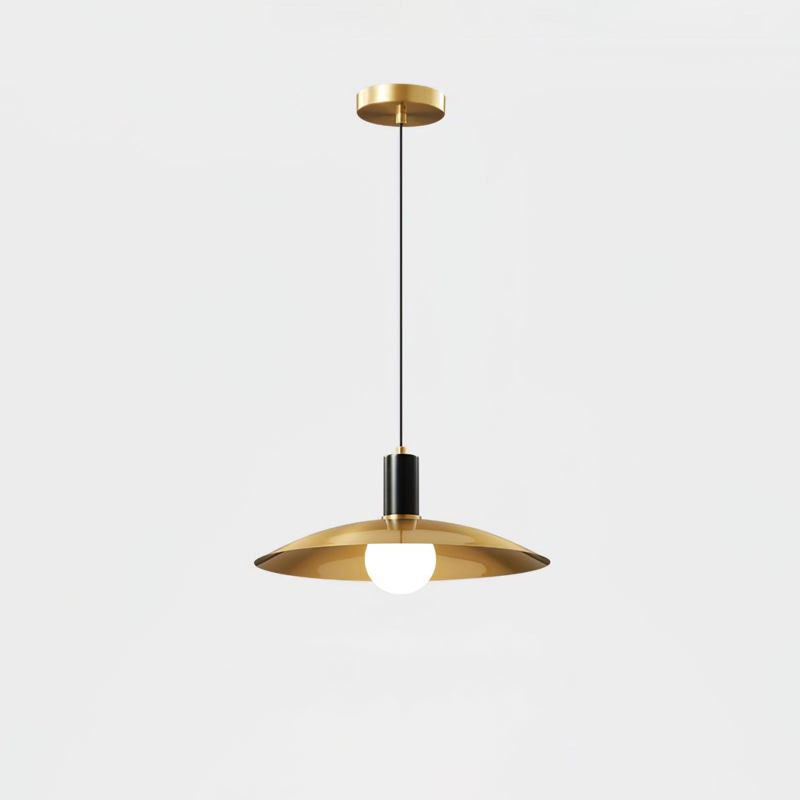 Modern Brass Flared Pendant Light for Kitchen Island and Dining Room Hanging Lamp