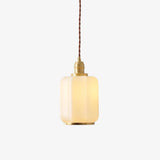 Modern Brass Funnel Pendant Light with White Glass Shade for Indoor Ceiling Lighting