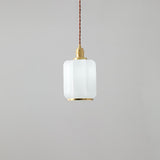 Modern Brass Funnel Pendant Light with White Glass Shade for Indoor Ceiling Lighting