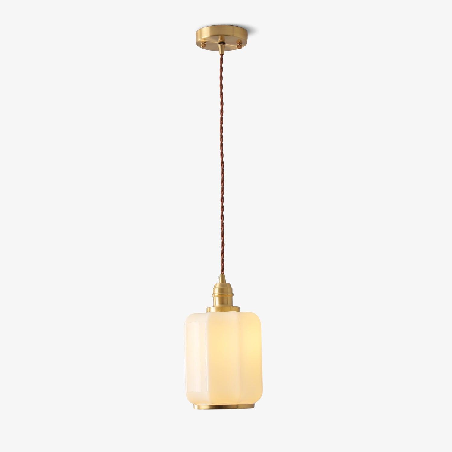 Modern Brass Funnel Pendant Light with White Glass Shade for Indoor Ceiling Lighting