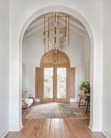 Modern Brass Glass Drop Chandelier Multi Head Pendant Lighting for Luxury Living