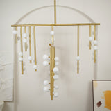 Modern Brass Glass Drop Chandelier Multi Head Pendant Lighting for Luxury Living