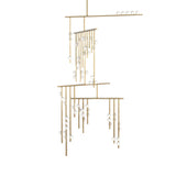 Modern Brass Glass Drop Chandelier Multi Head Pendant Lighting for Luxury Living