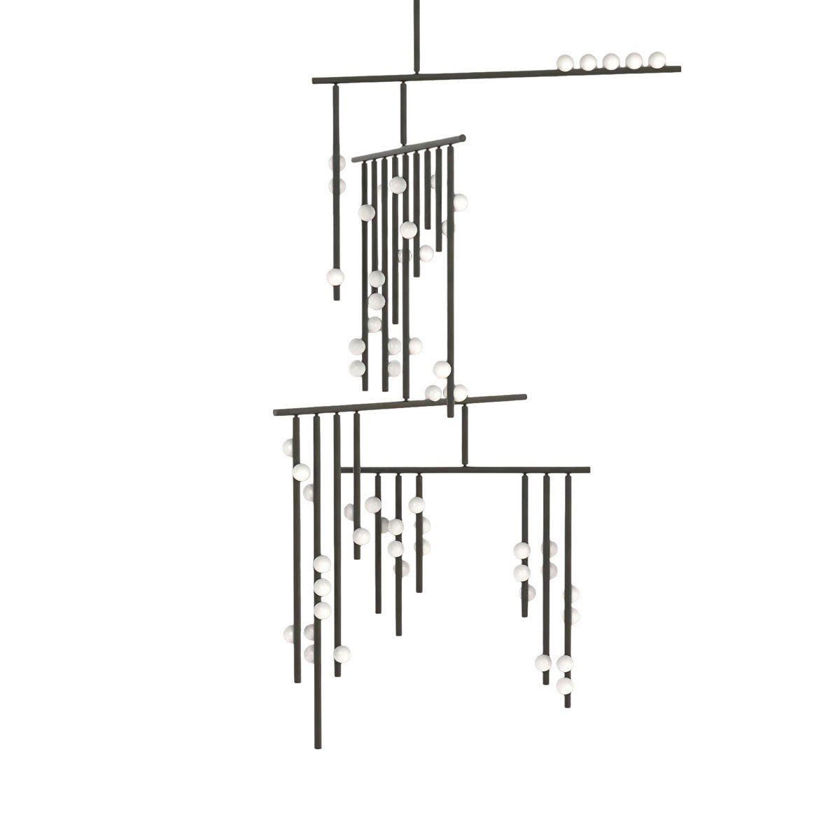 Modern Brass Glass Drop Chandelier Multi Head Pendant Lighting for Luxury Living