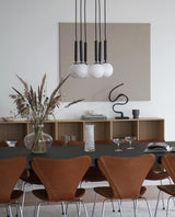 Modern Brass Glass Globe Pendant Light with Mouth Blown Spheres Nordic Chandelier
