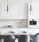 Modern Brass Glass Globe Pendant Light with Mouth Blown Spheres Nordic Chandelier