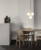 Modern Brass Glass Globe Pendant Light with Mouth Blown Spheres Nordic Chandelier