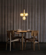 Modern Brass Glass Globe Pendant Light with Mouth Blown Spheres Nordic Chandelier