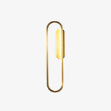 Modern Brass LED Oval Wall Sconce Set for Luxury Indoor Lighting Decor