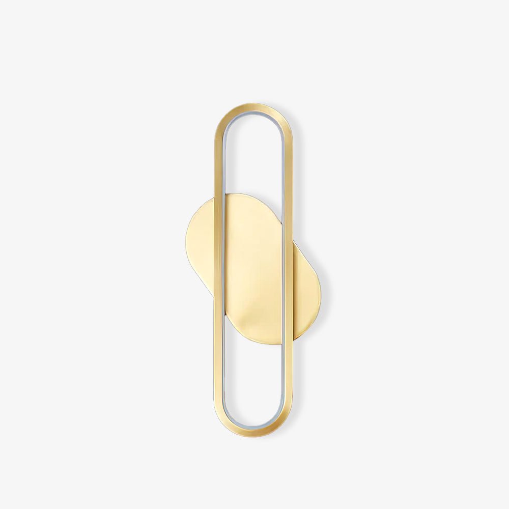 Modern Brass LED Oval Wall Sconce Set for Luxury Indoor Lighting Decor