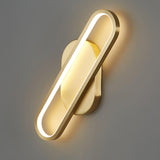 Modern Brass LED Oval Wall Sconce Set for Luxury Indoor Lighting Decor