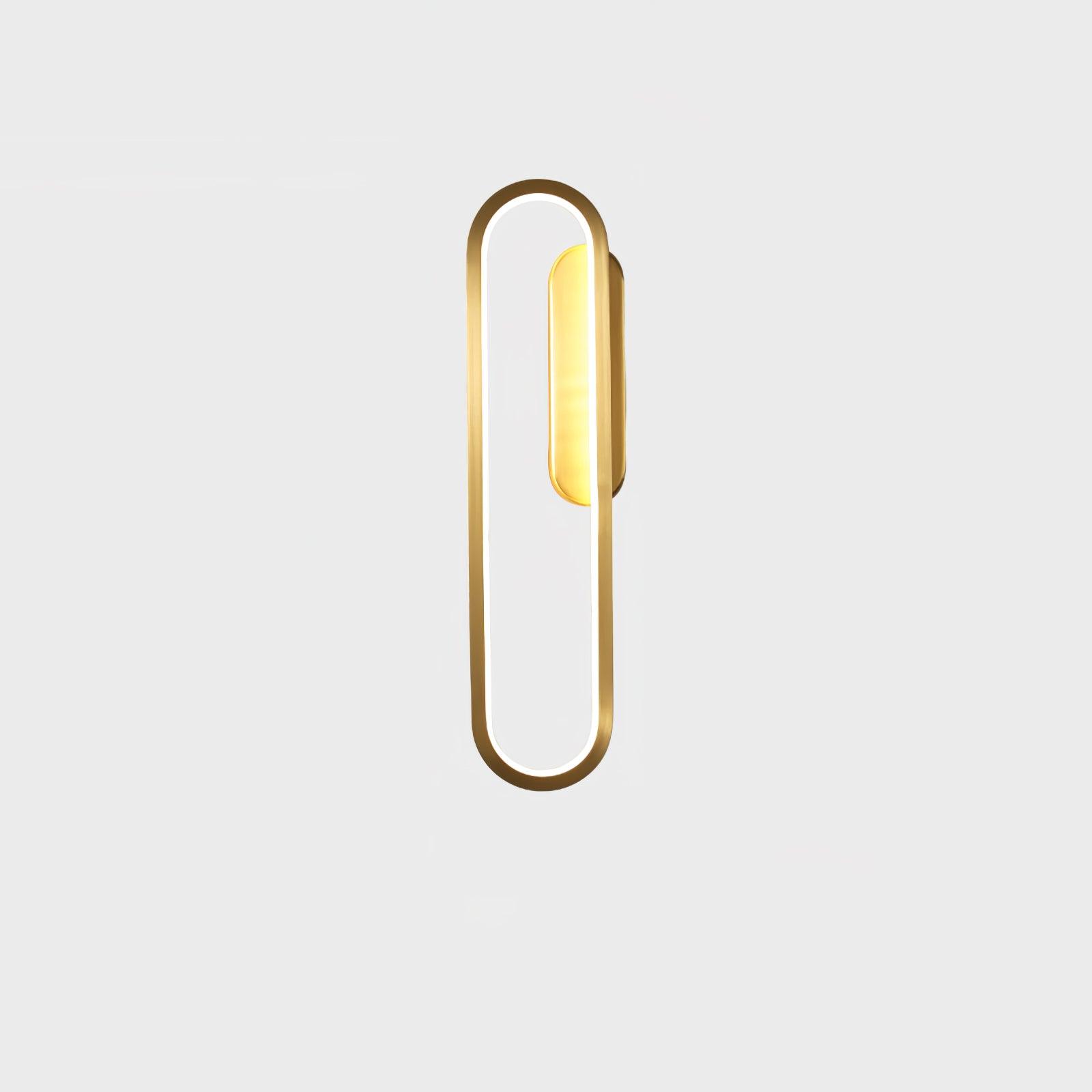 Modern Brass LED Oval Wall Sconce Set for Luxury Indoor Lighting Decor