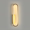 Modern Brass LED Oval Wall Sconce Set for Luxury Indoor Lighting Decor