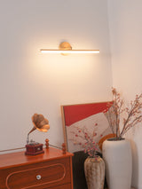 Modern Brass LED Vanity Light Set of 2 Minimalist Bathroom Wall Sconce Linear Mirror Lamp