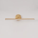 Modern Brass LED Vanity Light Set of 2 Minimalist Bathroom Wall Sconce Linear Mirror Lamp