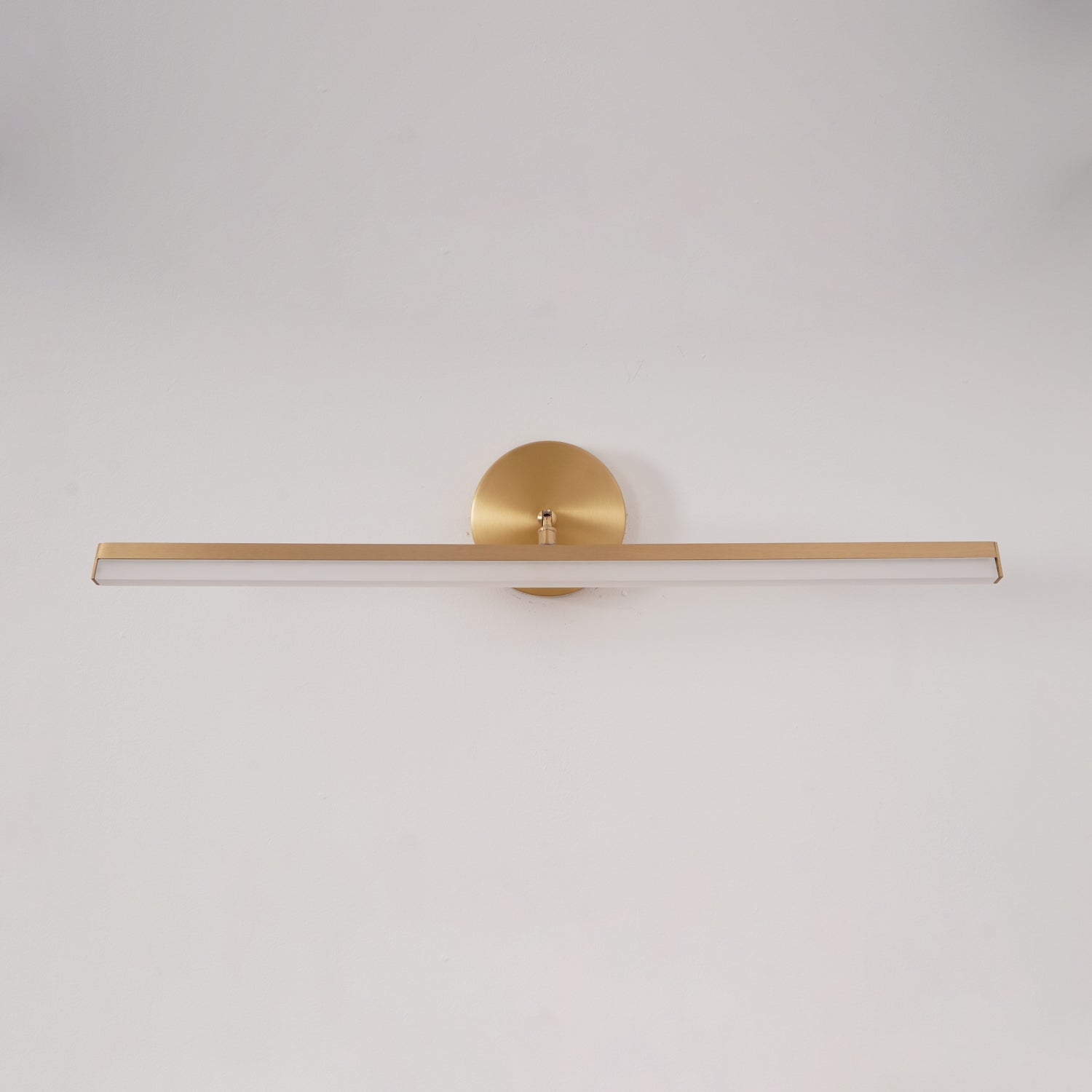 Modern Brass LED Vanity Light Set of 2 Minimalist Bathroom Wall Sconce Linear Mirror Lamp