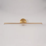 Modern Brass LED Vanity Light Set of 2 Minimalist Bathroom Wall Sconce Linear Mirror Lamp