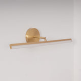 Modern Brass LED Vanity Light Set of 2 Minimalist Bathroom Wall Sconce Linear Mirror Lamp